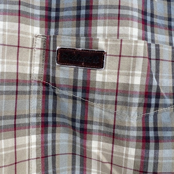 Y2K Vintage 05 Carhartt Men's Plaid Long Sleeve Button Down Shirt M S130PTN - Picture 3 of 12